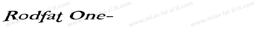 Rodfat One字体转换